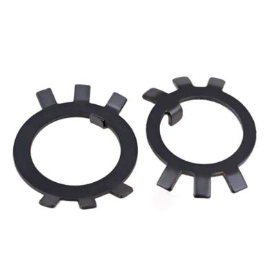 China Carbon Steel Black Tab Lock Washer Stop Washer For Slotted Round Lock Nuts for sale