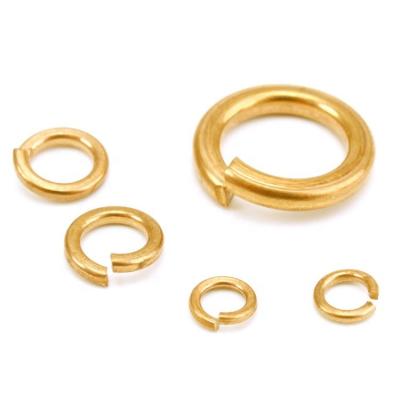China DIN125 DIN127 GB93 Brass Copper Spring Lock Washers Metric H65 Brass Spring Washer en venta
