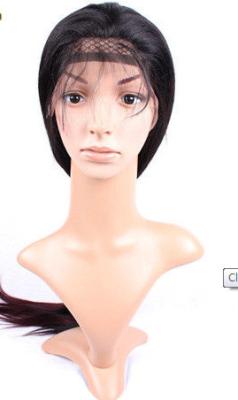 China Unprocessed 100% Indian Straight Human Hair Wig Full Lace Black for sale