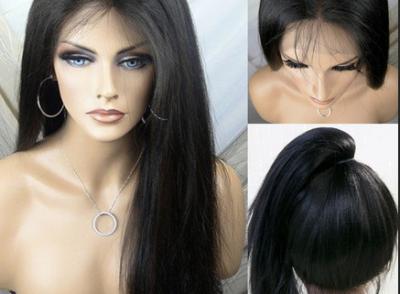 China Cordón lleno de Remy de la belleza de la peluca sin procesar del cabello humano recto con el pelo del bebé en venta