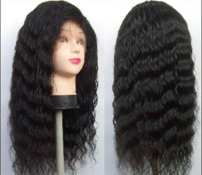 China Front Lace human hair curly wigs With Baby Hair Around , deep loose wave human hair for sale
