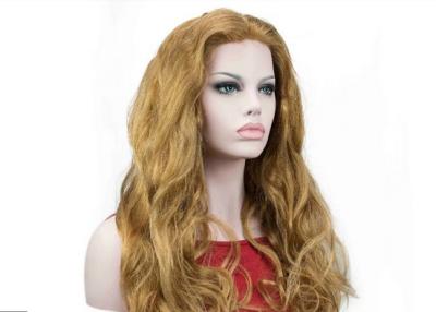 China 20 Zoll blonde Glueless-Menschenhaar-Front-Spitze-Perücken mit Körper-Welle zu verkaufen