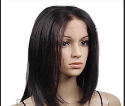 China Straight Remy Human Hair Front Lace Wigs With Baby Hair Around for sale