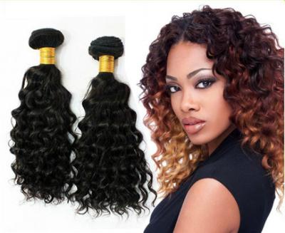 China 1B Color Deep Wave Virgin Peruvian Hair Extensions / virgin peruvian natural wave hair for sale