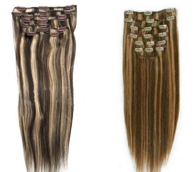 China Silky Straight Remy Dark Brown Hair Extensions Clip In Human Hair for sale