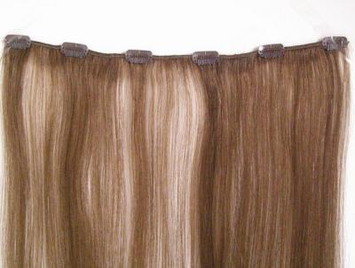 China Pre - Bonded 4# clip in remy human hair extensions / Full Head Real Human Hair for sale