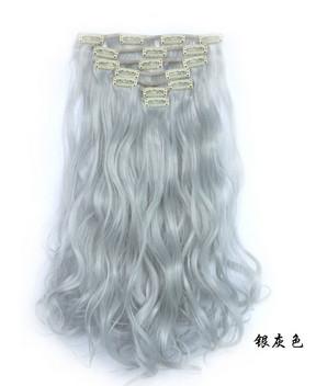 中国 高く軽い化学繊維の毛延長、長の毛延長巻き毛の織り方の厚い端クリップ 販売のため