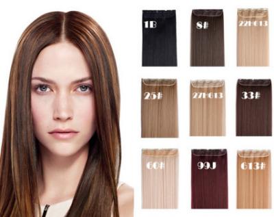 China Dark Brown Long Synthetic Hair Extensions Silky Straight Hair Weave for sale
