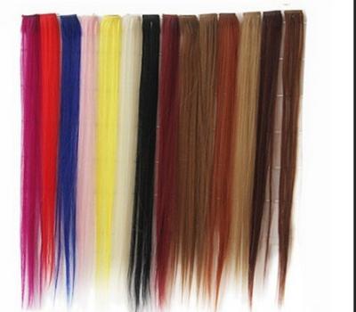 China Synthetic Fibre Hair Extensions Straight Double Drawn Human Hair Wefts for sale