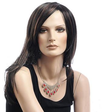 China Synthetic Heat Resistant Wigs / Long Bob Wigs With Side Bangs for sale
