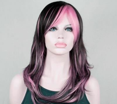 China Layered Black Synthetic Wig For Women High Temperature Fiber Wigs for sale