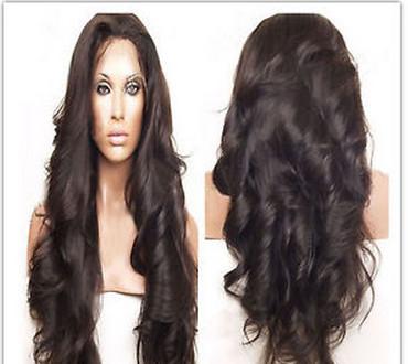China Natural Black Curly Human Hair Wigs / Unprocessed Virgin 100% Cambodian Full Lace Wig for sale