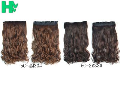 China 16 Inch Curling Synthetic Hair Extensions Clip In Tangle Free For Lady for sale