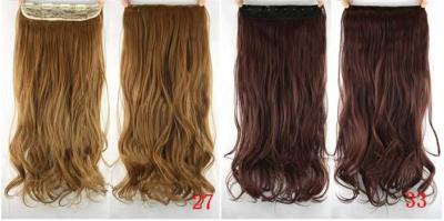 China Meninas 24 das extensões sintéticas do cabelo da polegada rabos de cavalo encaracolados naturais do cabelo humano à venda
