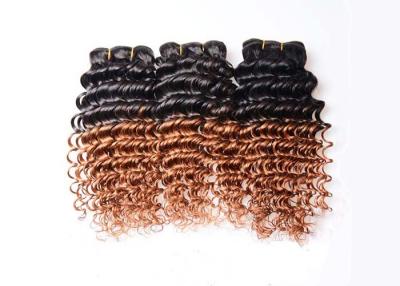 China Ombre Virgin Brazilian Hair Deep Wave Two Tone Ombre Hair Extensions 1b/30 for sale