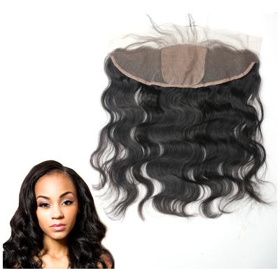 China Ear To Ear Silk Base Lace Front Hair Closure With Hidden Knots Body Wave for sale