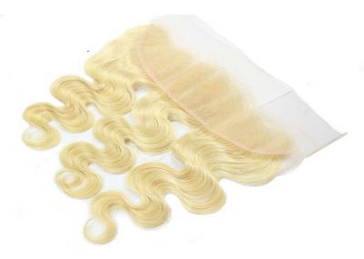 China Onda rubia del cuerpo del color del pelo de 4 de la pulgada del suizo de Humanlace del frente del cordón pelucas del cabello humano en venta