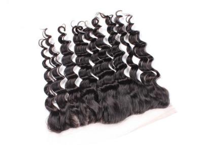 China Brazilian Single Drawn Loose Wave Lace Frontal Closure For Sexy Ladies for sale