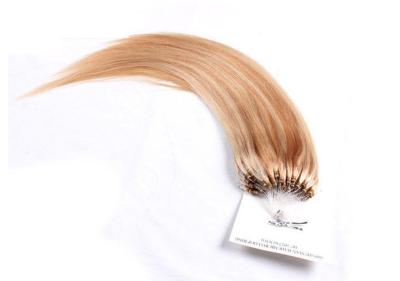 China Pro - Bonded Light Brown Micro Ring Hair Extensions Human Hair Double Wefted for sale