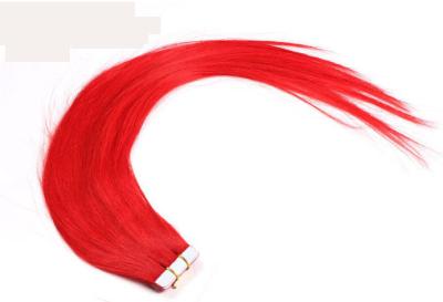 China Washable Straight Single Drawn Red Hair Extensions Human Hair 16-24 Inches for sale
