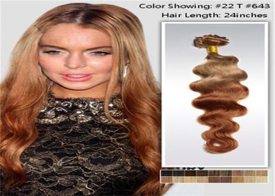 China Línea natural 3 extensiones del pelo del pelo de Ombre del tono ningún enredo ningún vertimiento en venta