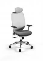 China Leitende Stellungs-Möbel PU Grey Swivel Mesh Office Chairs bedeckte zu verkaufen