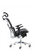 China PU Caster Tradition Office Revolving Chairs Fixed Aluminum Chormplated Armrest for sale