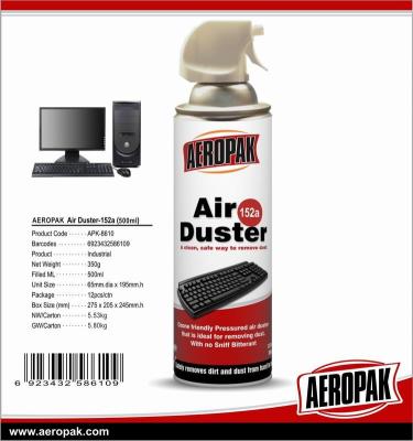 China Aeropak portátil 500ml 152a Polvo de aire eléctrico con spray de productos de limpieza de aerosoles en venta