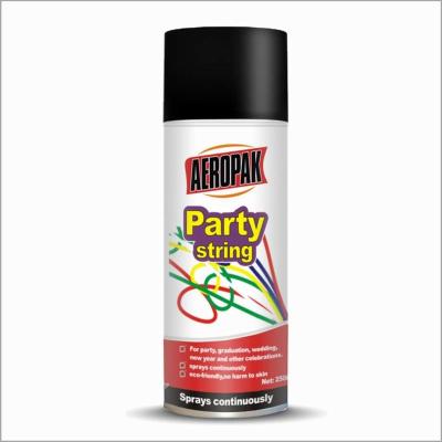 China Aeropak Non Flammable Party Silly String Spray 200ml Aerosol Cans for sale