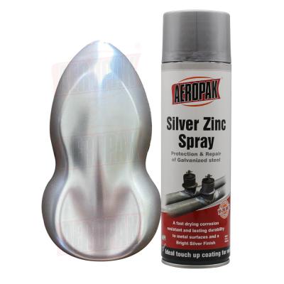 China Silver And Zinc Aerosol Acrylic Spray Paint For Metal Surfaces for sale