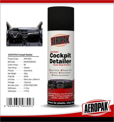 China Aeropak Automotive Dashboard Wax Spray Protective For Leather / Plastic / Rubber for sale
