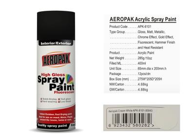 China AEROPAK acrylic Spray Paint for car 400ml cream white with SGS certificate for sale