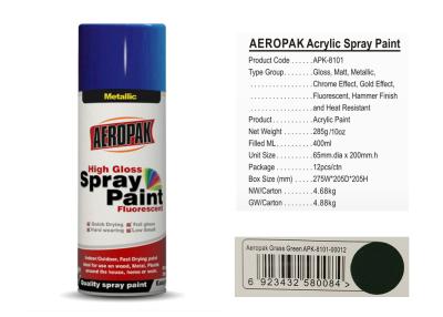 China AEROPAK with MSDS and SGS certificate grass green color acrylic Spray Paint for sale