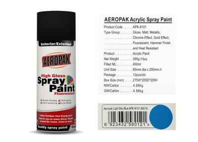 China 400 Ml Aerosol Spray Paint Light Sky Blue Color For Cleaning Grease / Wax / Rust  for sale