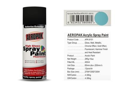 China High Temperature Vehicle Spray Paint Blue Color For Car Coating APK-8101-00010 for sale