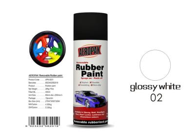 China Glossy White Color Removable Rubber Spray Paint For Metal / Plastic APK-8201-2 for sale