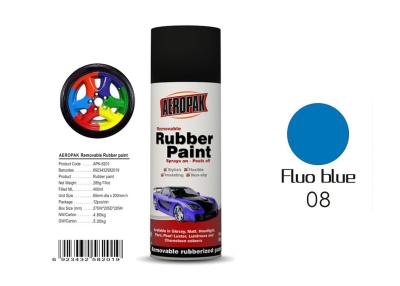 China Fluo Blue Color Removable Rubber Spray Paint , Peelable Car Paint Grade 2 Adhesion for sale