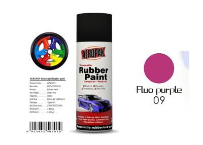 China Multi - Purpose Removable Rubber Spray Paint Fluo Purple For Wheel Color Change for sale