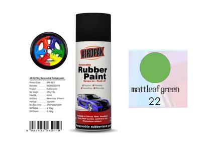 China Leaf Green Color Removable Rubber Spray Paint For Plastic Against Moisture for sale