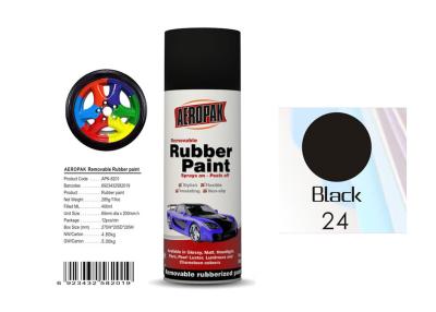 China Head Light Black Color Rubber Coat Spray Paint For Wheel Brushing APK-8201-24 for sale