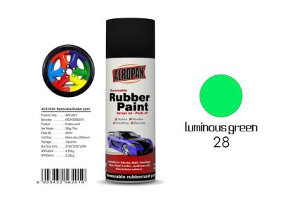 China Luminous Green Color Rubber Coat Spray Paint Mixture MSDS Certification APK-8201-27 for sale