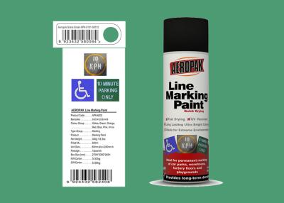 China AEROPAK Line Marking Spray Paint 500ml grass green color with ROHS for street for sale