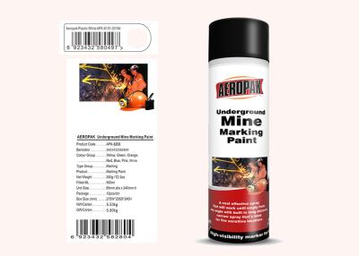 China AEROPAK with ROHS 500ml Underground Mine Marking Spray Paint plastic white for rock for sale