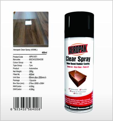 China Rubber Crystal Clear Protective Coat Aerosol Spray Paint 400ml Peelable Long Lifespan for sale