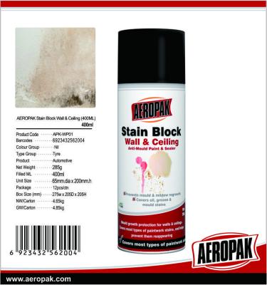 China Stain Block Aerosol Spray Paint Wall / Ceilling Anti Mould Paint Dry Place Storage for sale