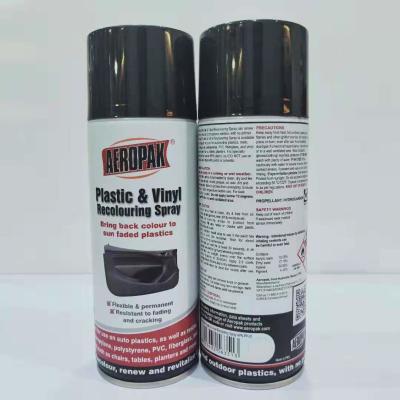 China Indoor Outdoor Black Aerosol Spray Paint Anti Faded For Plastic Renews / Revitalizes for sale