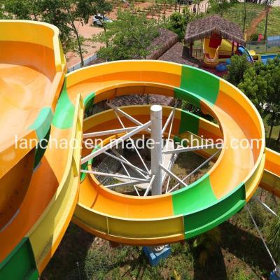 China Swimming Pool Spiral Water Slide Amusement Park Fiberglass for sale