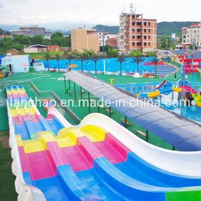 China Rainbow Wavy Park Water Slide Customized Cotton case Fiberglass for sale