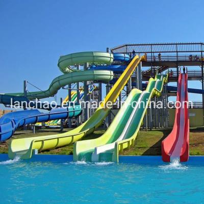 China Freefall Double Lane Water Slide LANCHAO-WS21 For Theme Aqua Park for sale