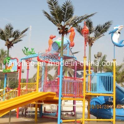 China Fiberglass Water Fountain Playground Equipment Playground With Splash Pad for sale